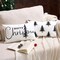 Black and White Christmas Tree Lumbar Pillow Covers 12x20 Set of 2, 12 x 20 Black Neutral Christmas Decor Lumbar Pillow Covers, Xmas Winter Holiday Throw Pillows for Sofa Couch Bed